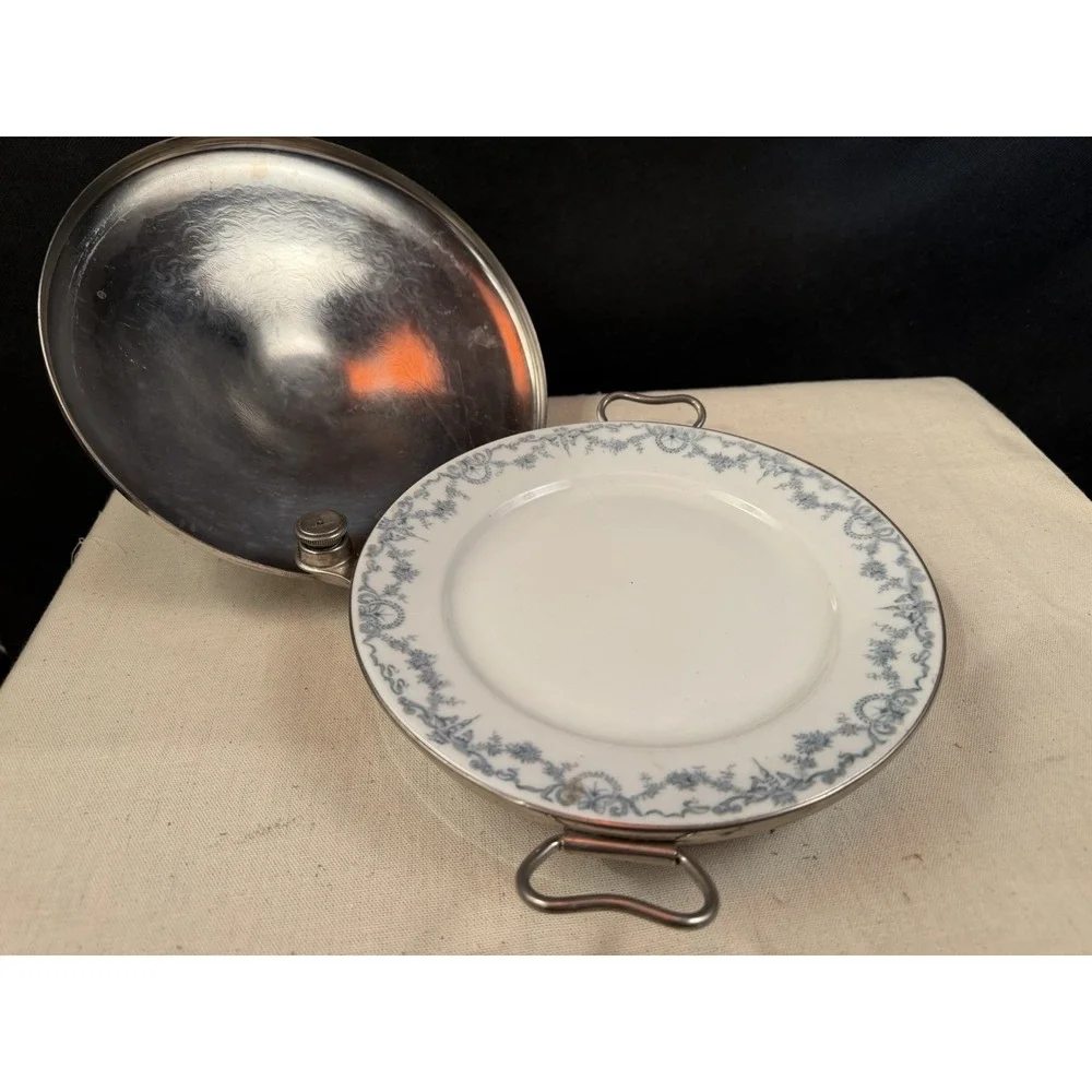 Antique Empress Ware Silverplate Warming‎ Dish Pat Nov 19 1912